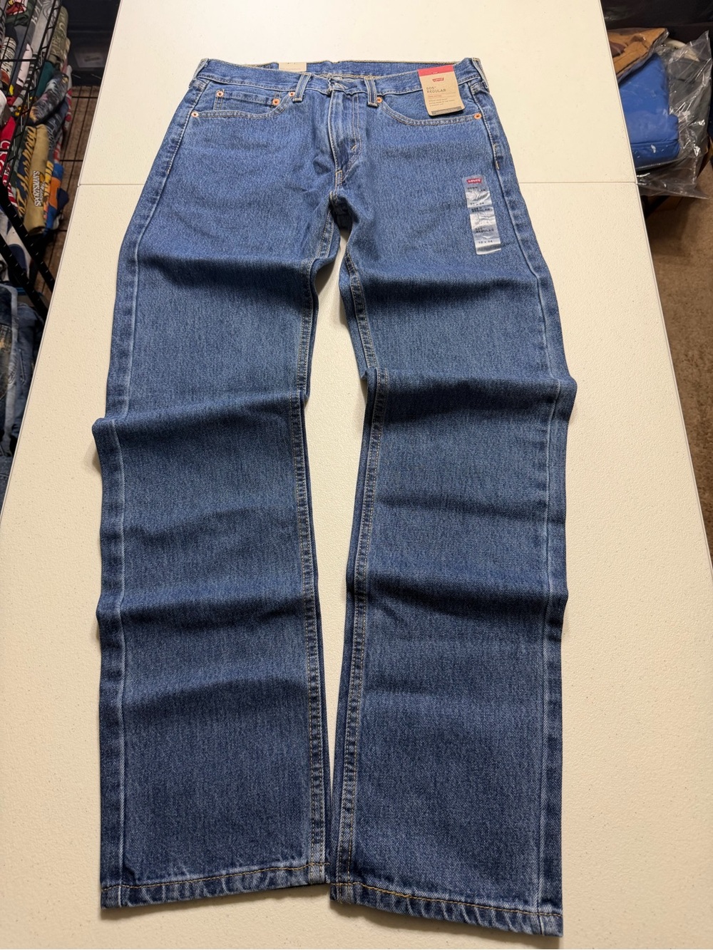 Levi’s 505 Regular Jeans Men 32x34 Blue Straight Leg New